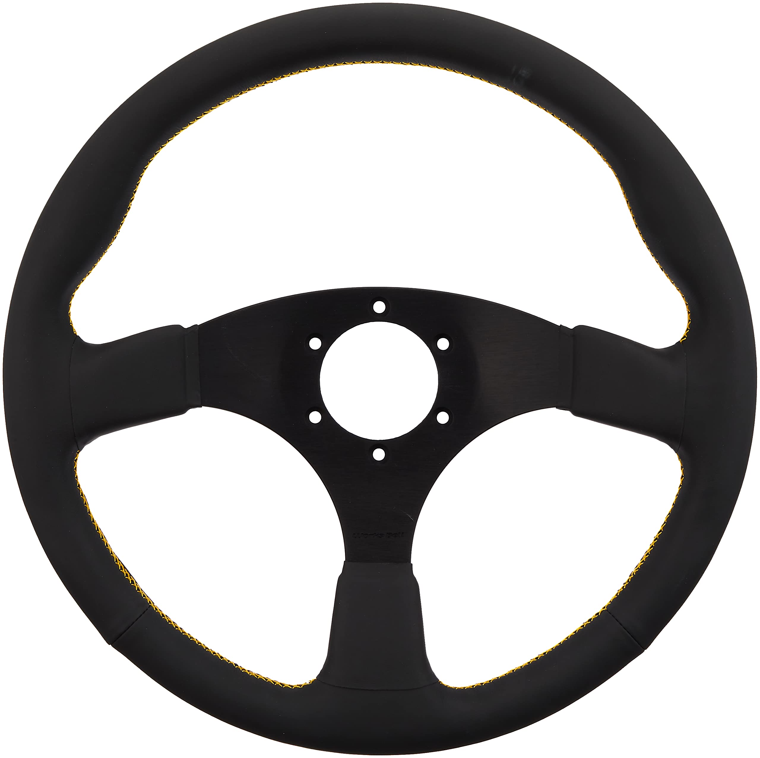 ワークスベル　ステアリング（350Φ）　WB　ハンドル　レザー　黄色ステッチ ワークスベルステアリング（350Φ）WBハンドルレザー黄色ステッチ